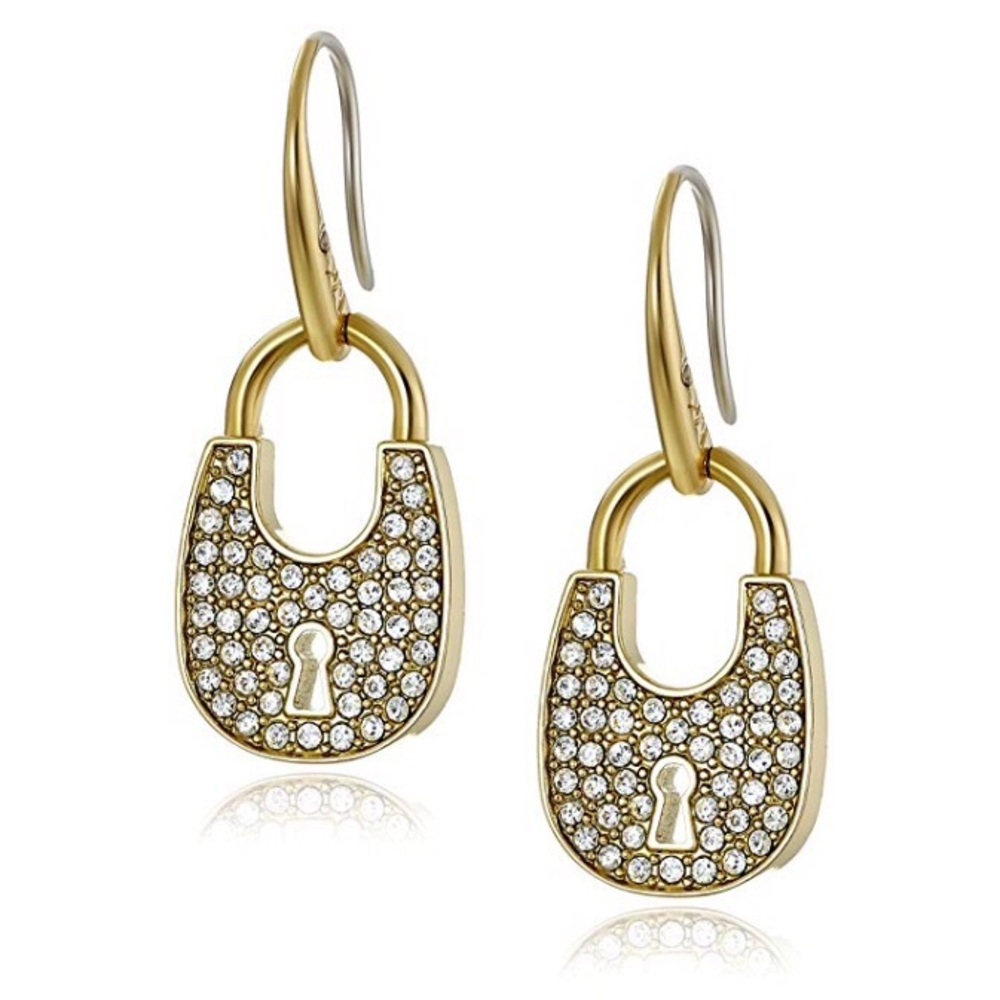 NIB Michael Kors Heritage Padlock Earrings